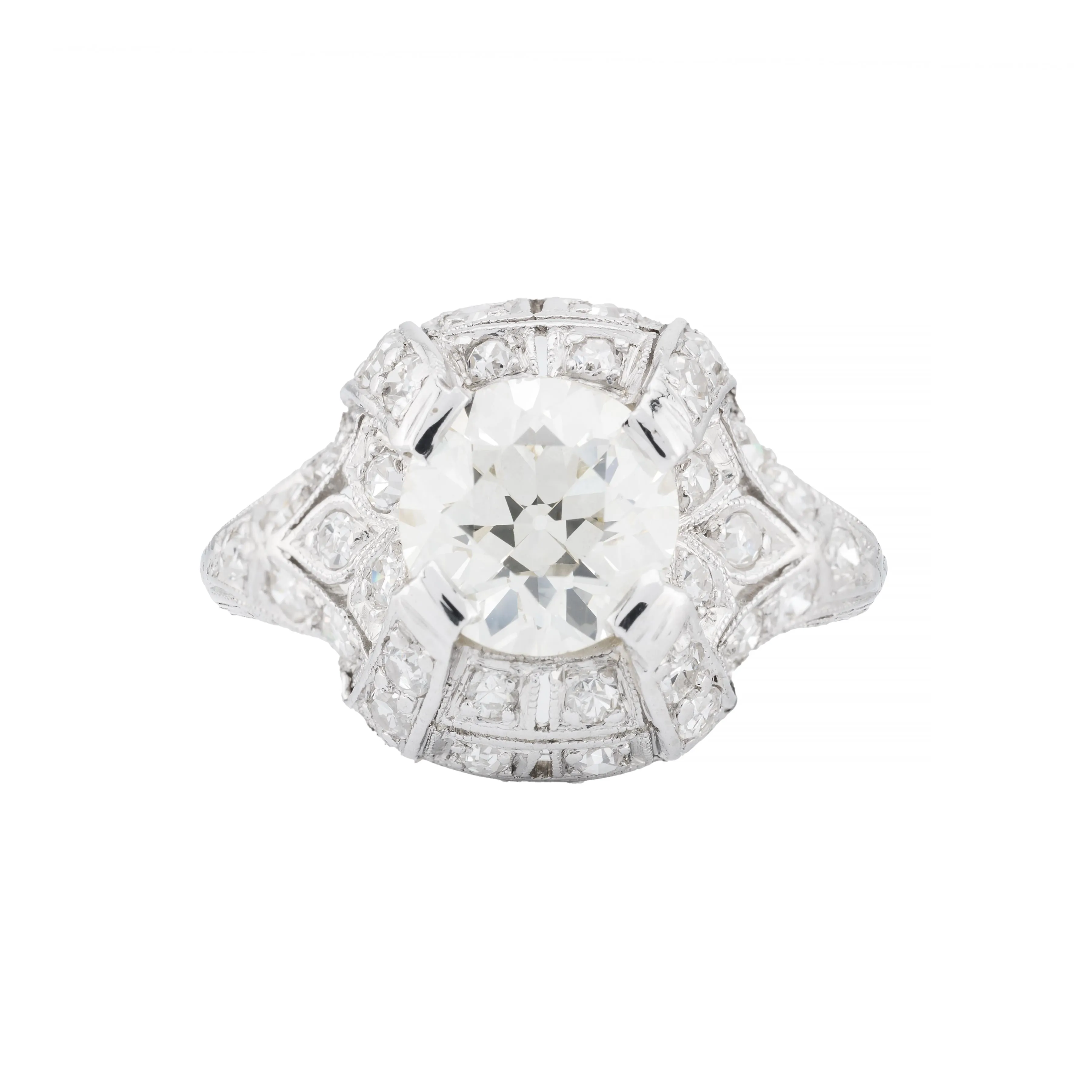 Art Deco 2.25ctw Diamond Engagement Ring in Platinum