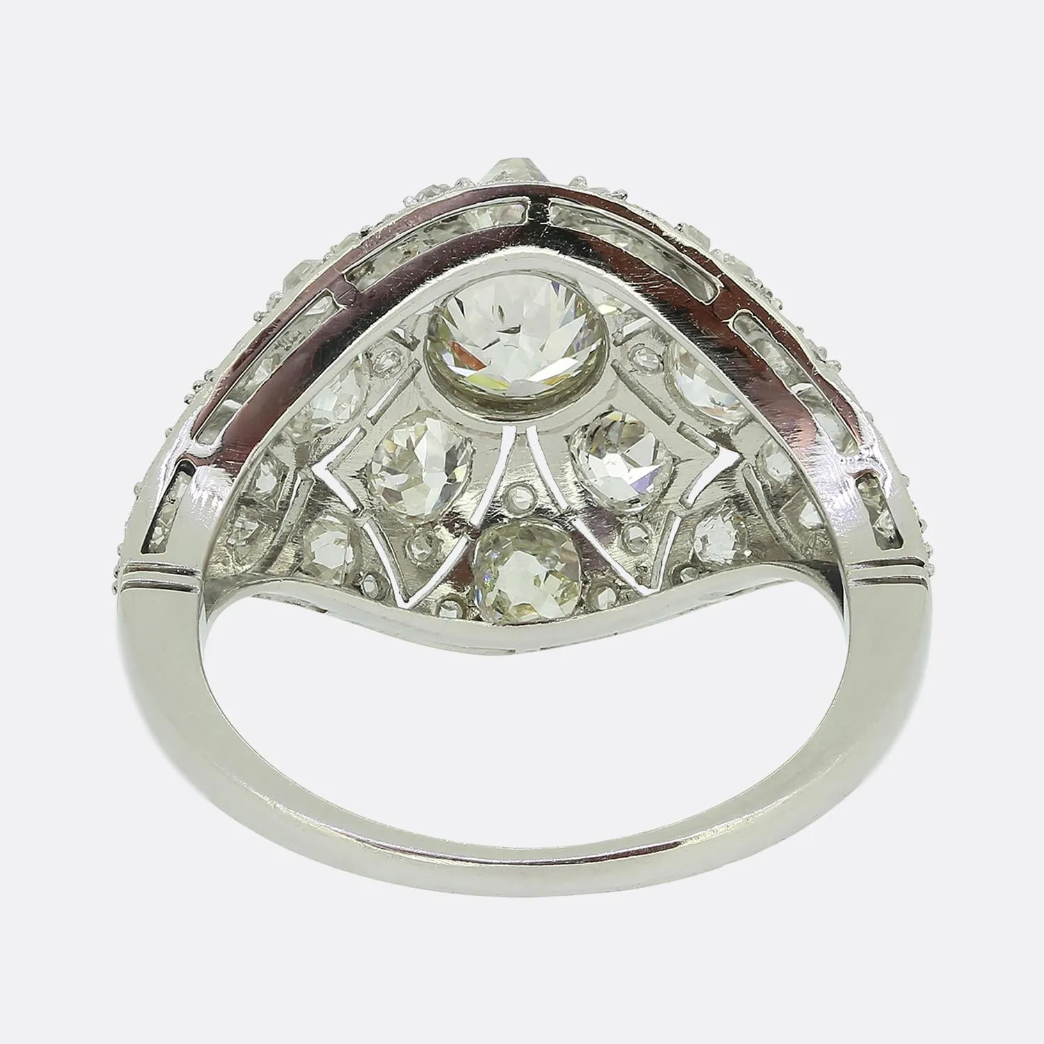 Art Deco Diamond Bombe Ring