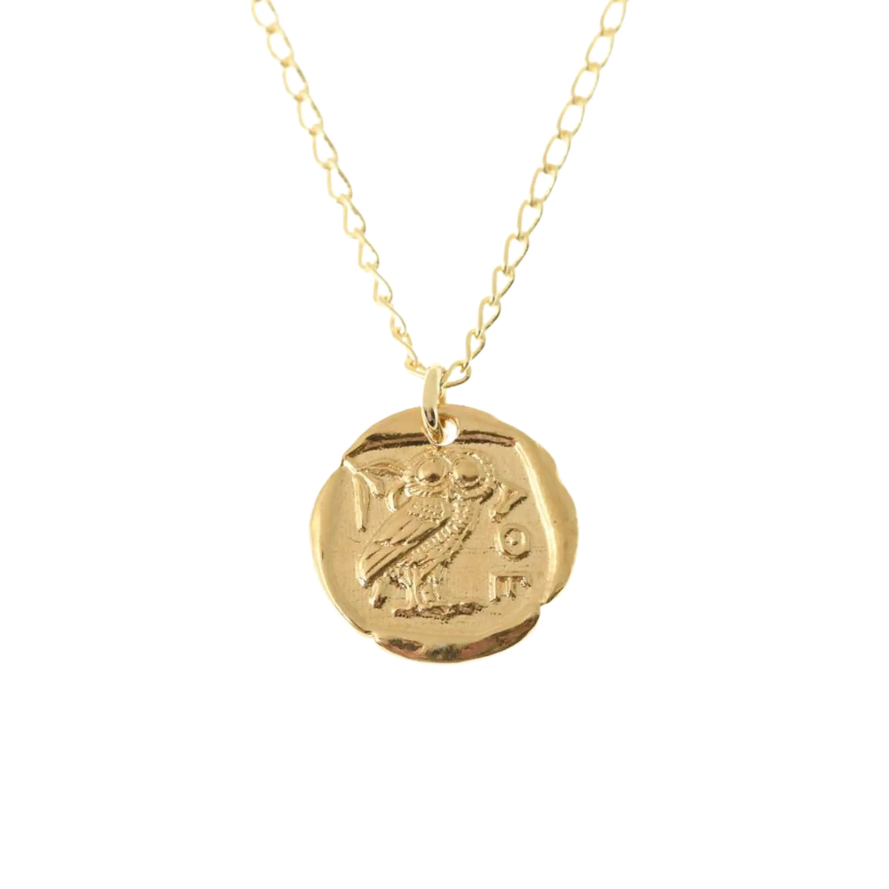 Athena Coin Necklace Gold