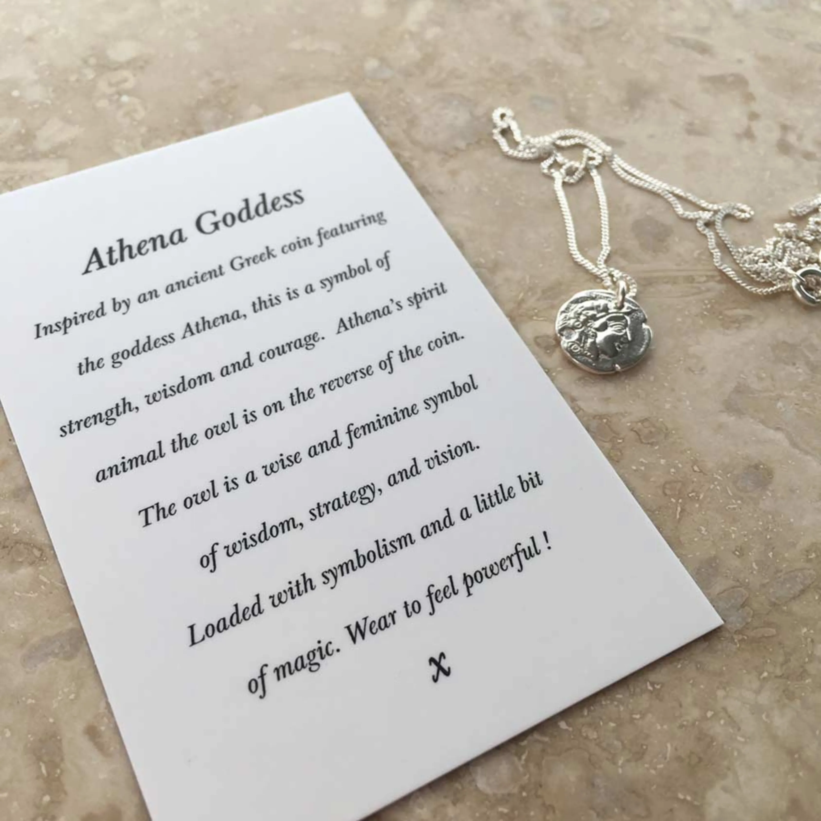 Athena Coin Necklace Gold