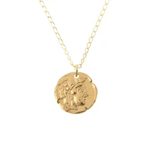 Athena Coin Necklace Gold