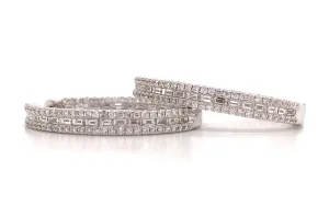 Baguette   Pavé Inside-out Diamond Hoop Earrings