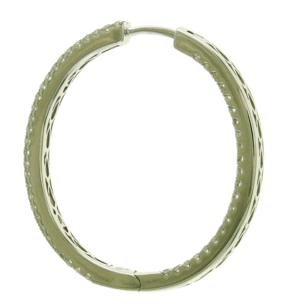 Baguette   Pavé Inside-out Diamond Hoop Earrings