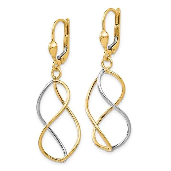 Ben Garelick Two-Tone Gold Open Twist Dangle Earrings