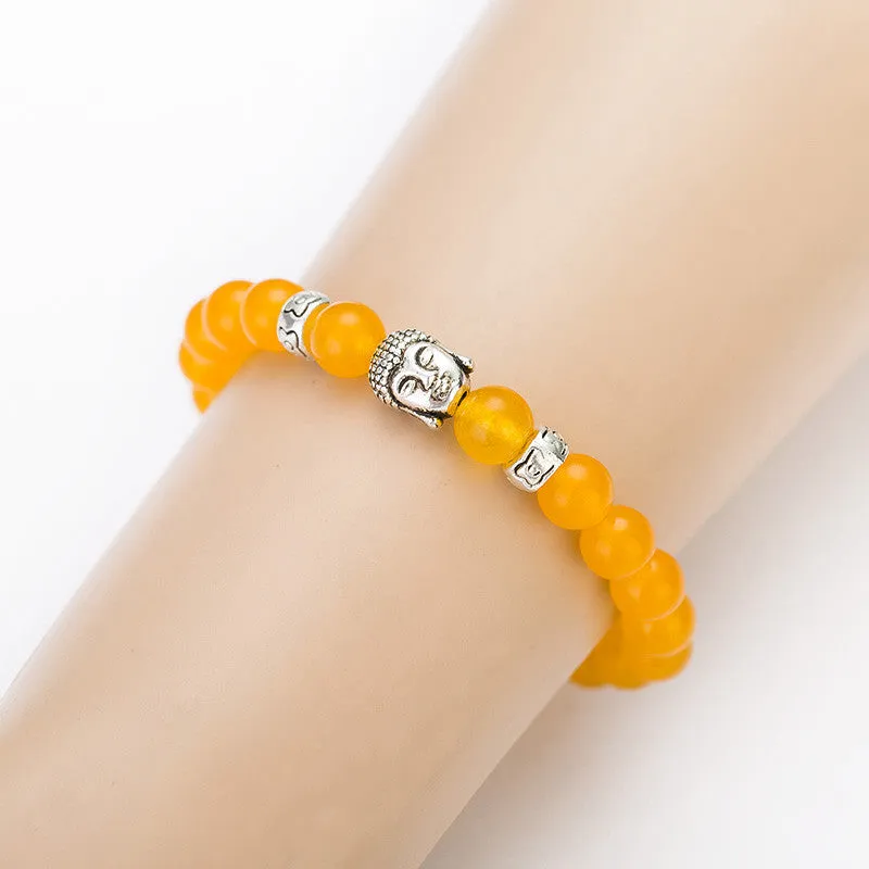 Black Lava Stone Buddha Beads Bracelets Rope Chain Natural Stone Bracelets For Women/ Men Jewelry