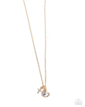 Blessed Brilliance - Gold (Cross) Necklace