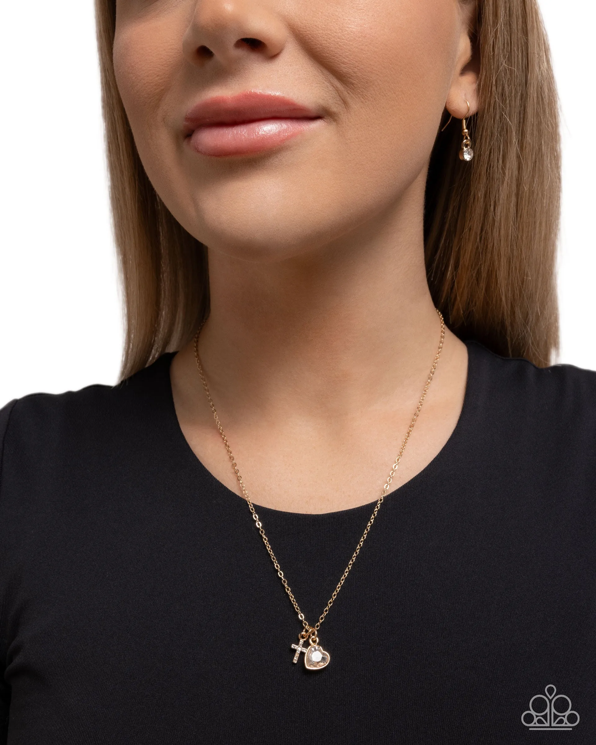 Blessed Brilliance - Gold (Cross) Necklace