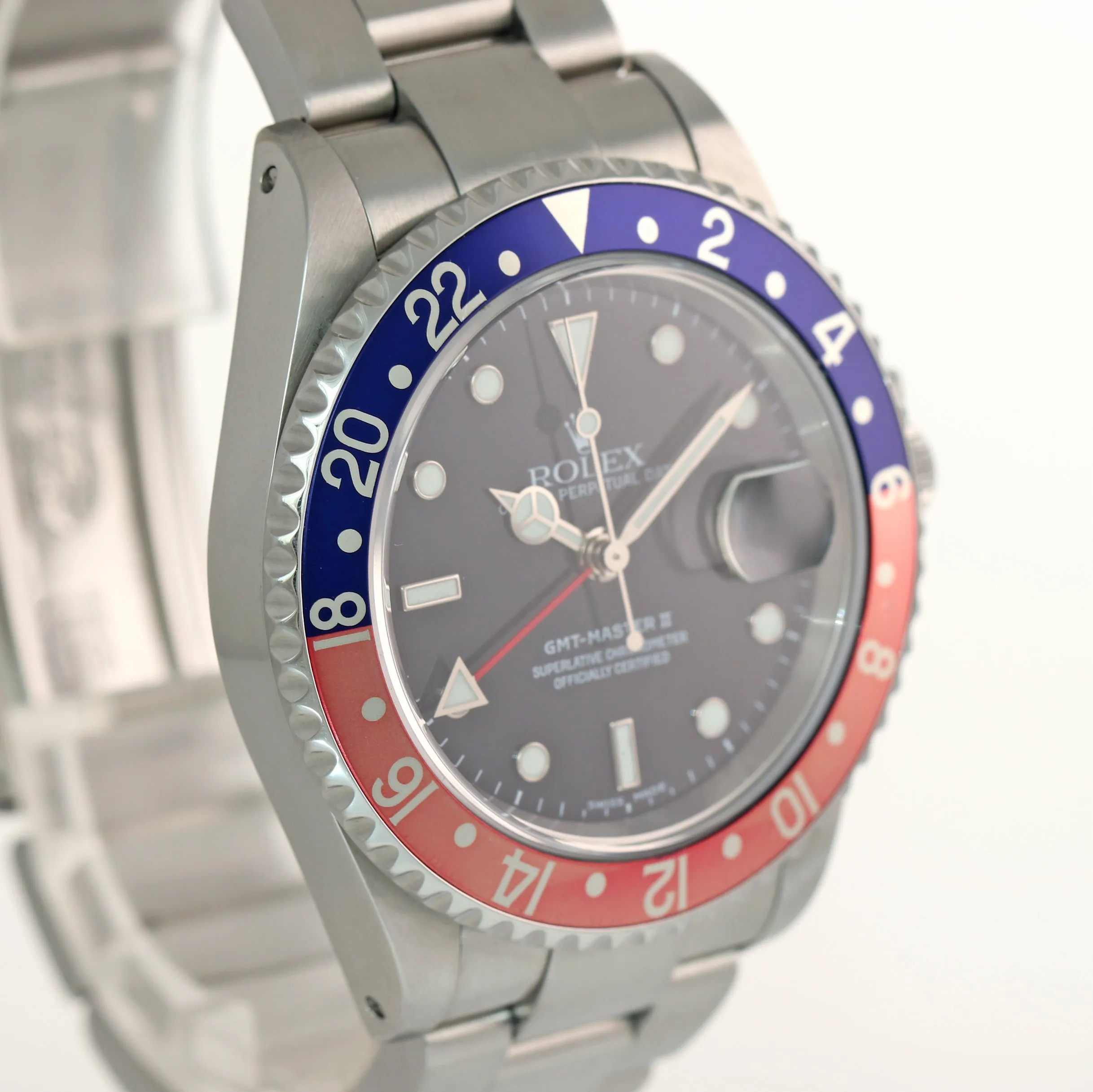 BLRO PAPERS Rolex GMT-Master 2 Pepsi Red Blue SEL Steel 16710 40mm Watch Box