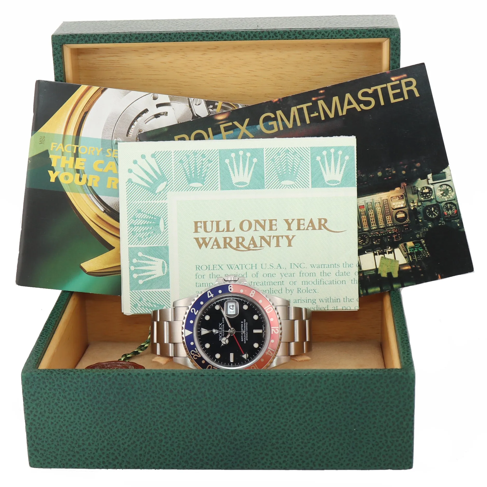 BLRO PAPERS Rolex GMT-Master 2 Pepsi Red Blue SEL Steel 16710 40mm Watch Box