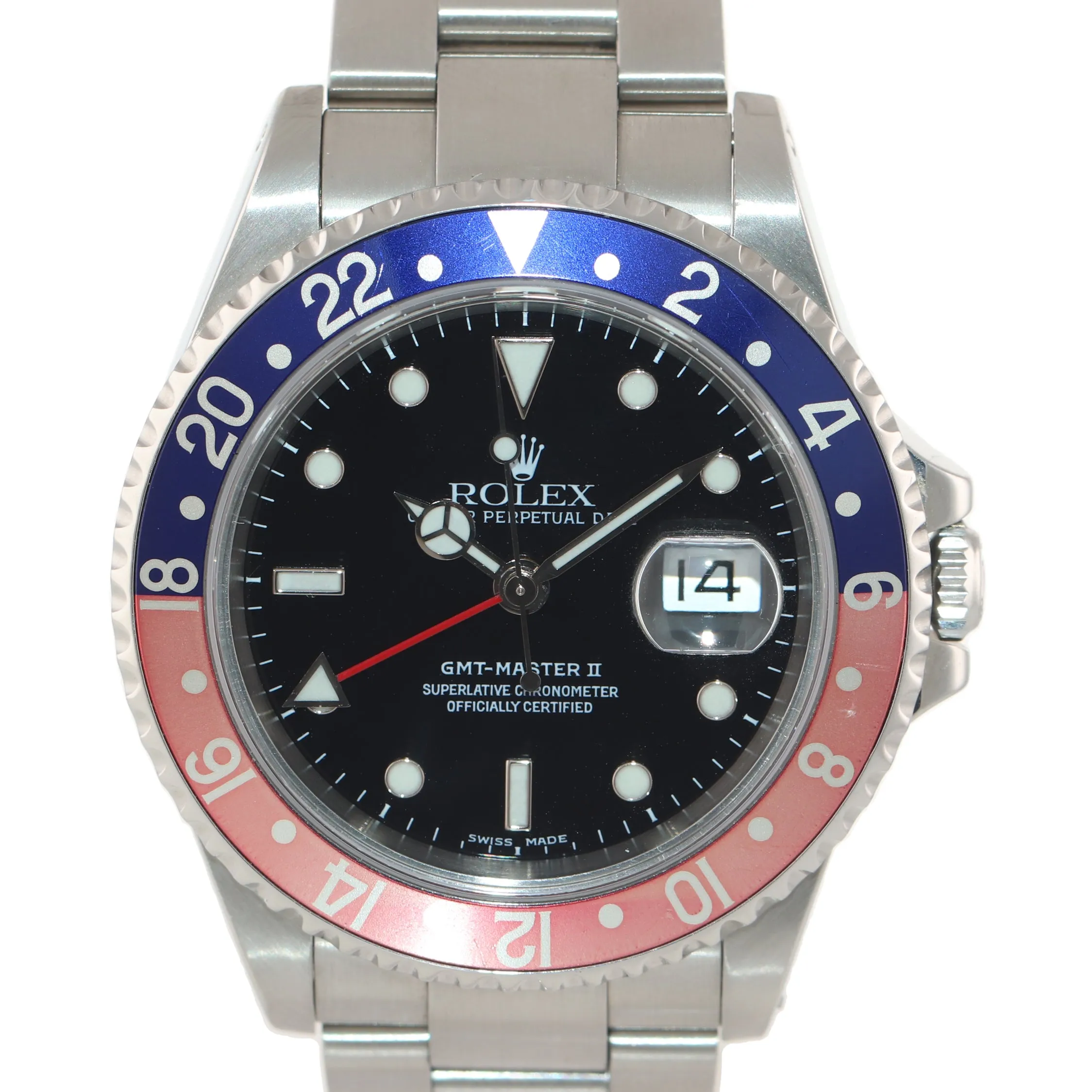 BLRO PAPERS Rolex GMT-Master 2 Pepsi Red Blue SEL Steel 16710 40mm Watch Box
