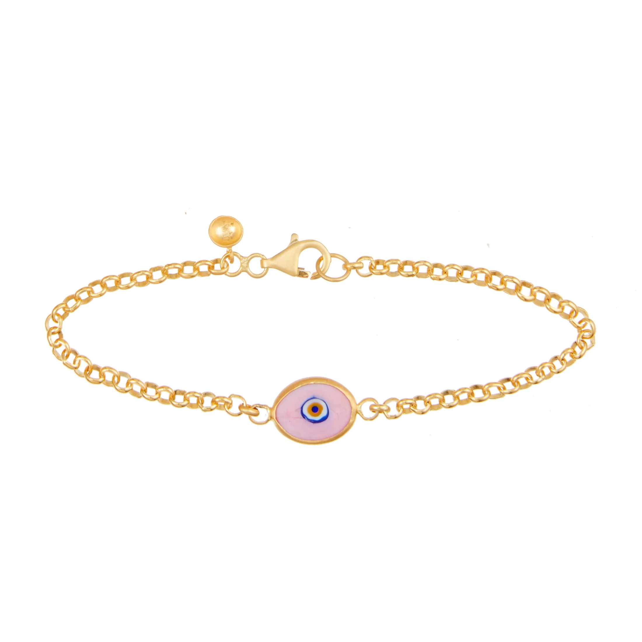 Blue Protection Single Juju Evil Eye Bracelet in 18K Gold