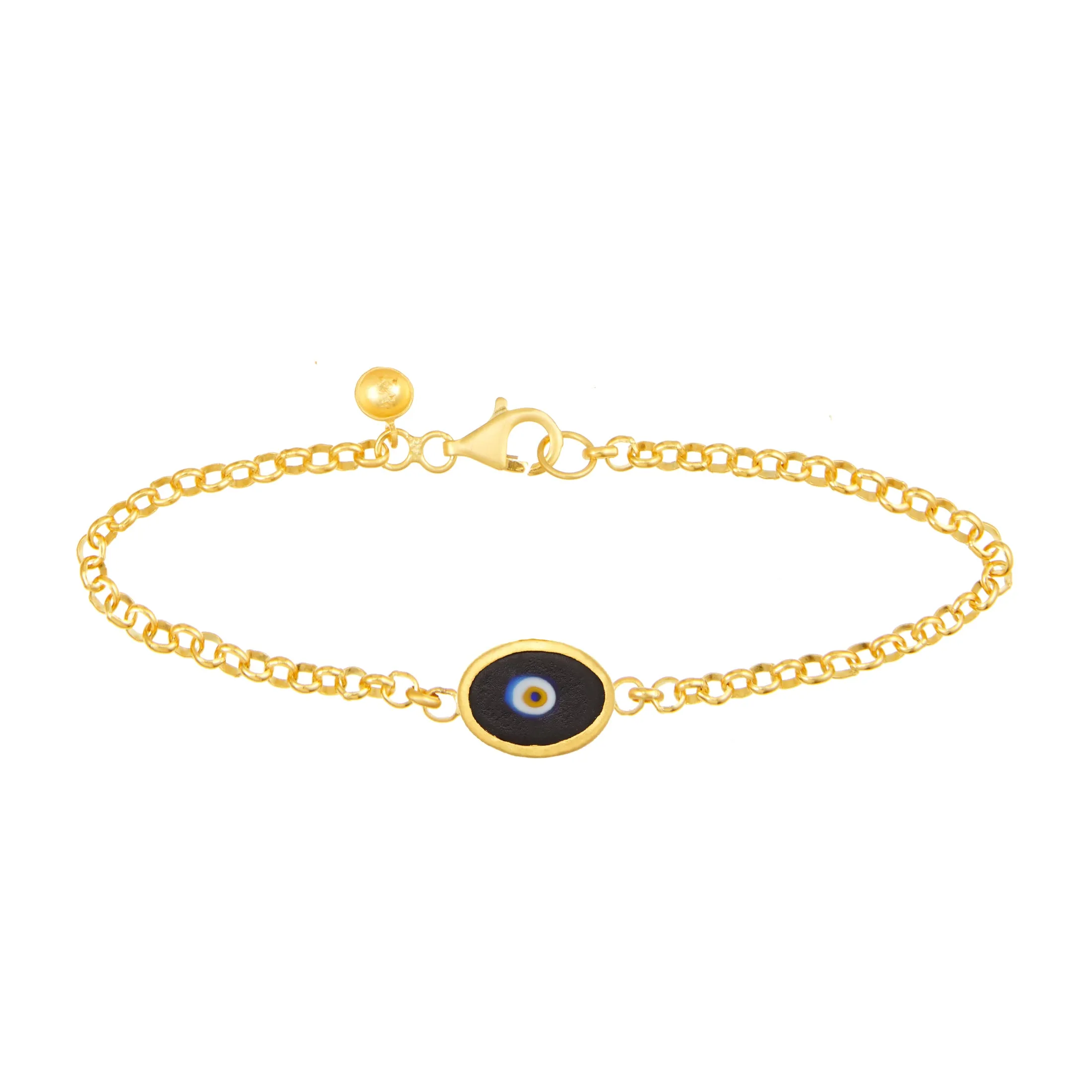 Blue Protection Single Juju Evil Eye Bracelet in 18K Gold