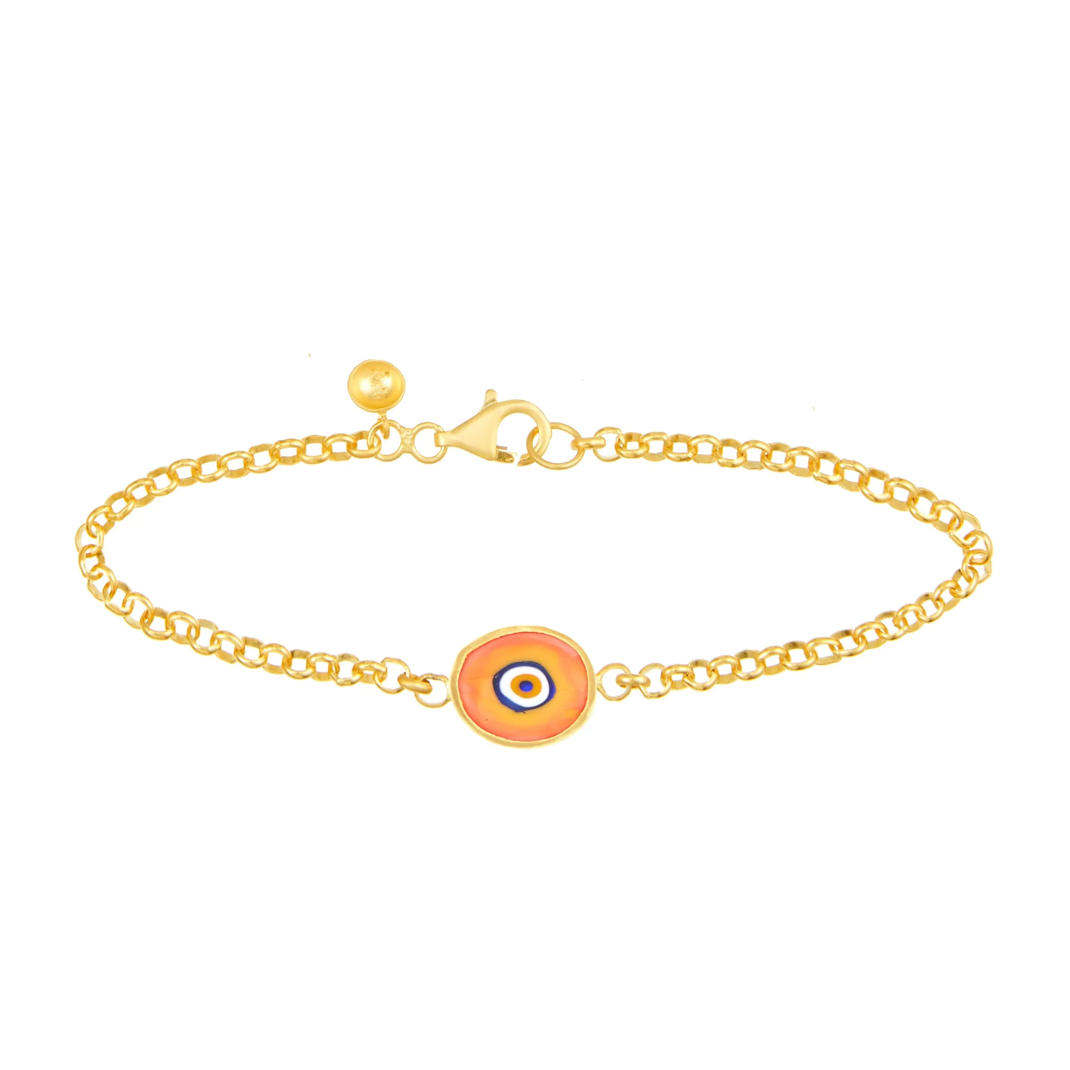 Blue Protection Single Juju Evil Eye Bracelet in 18K Gold