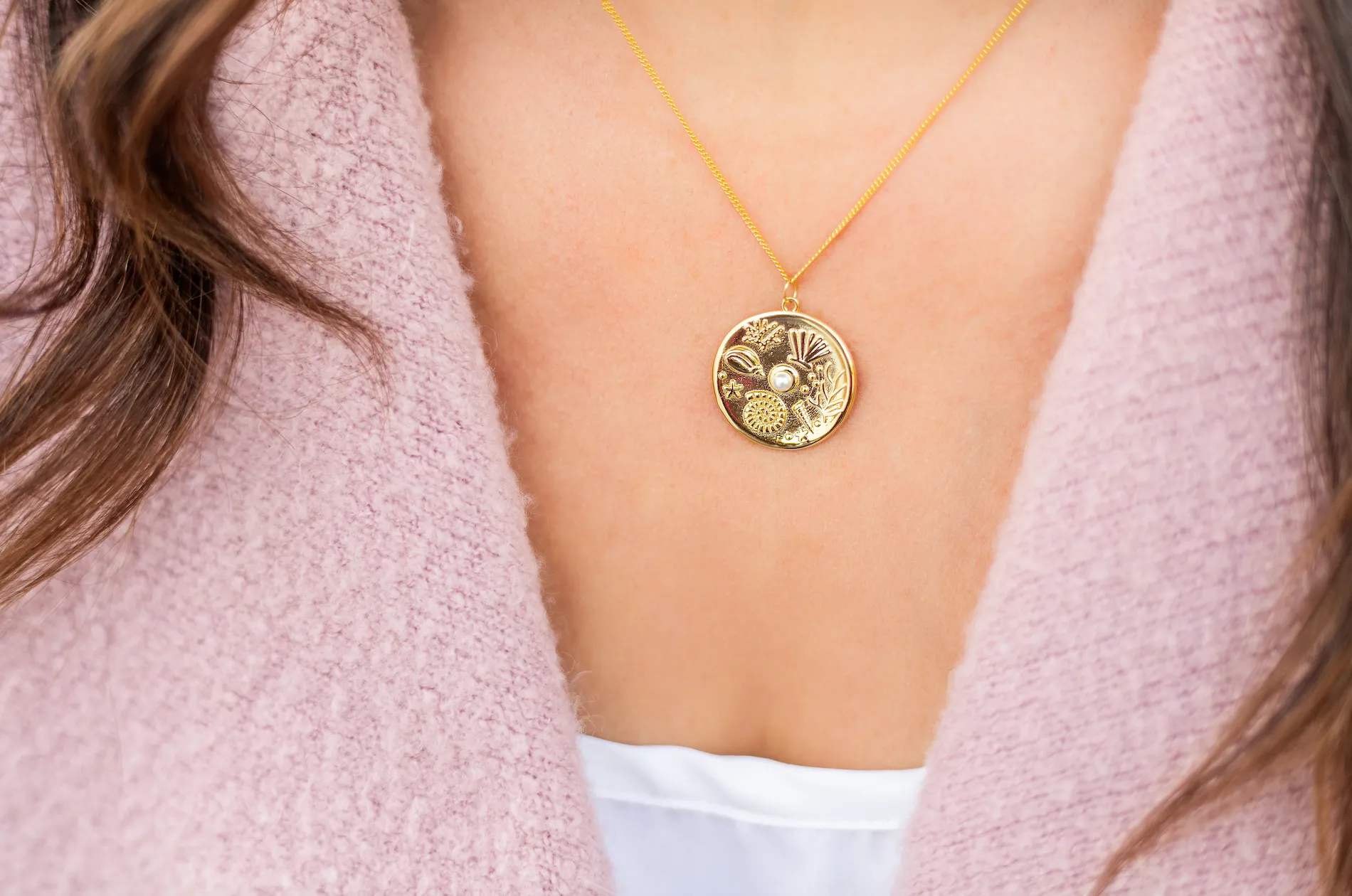 Boho Beach Coin and Starfish Necklace