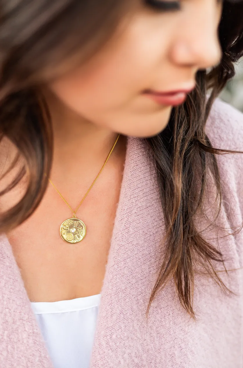 Boho Beach Coin and Starfish Necklace