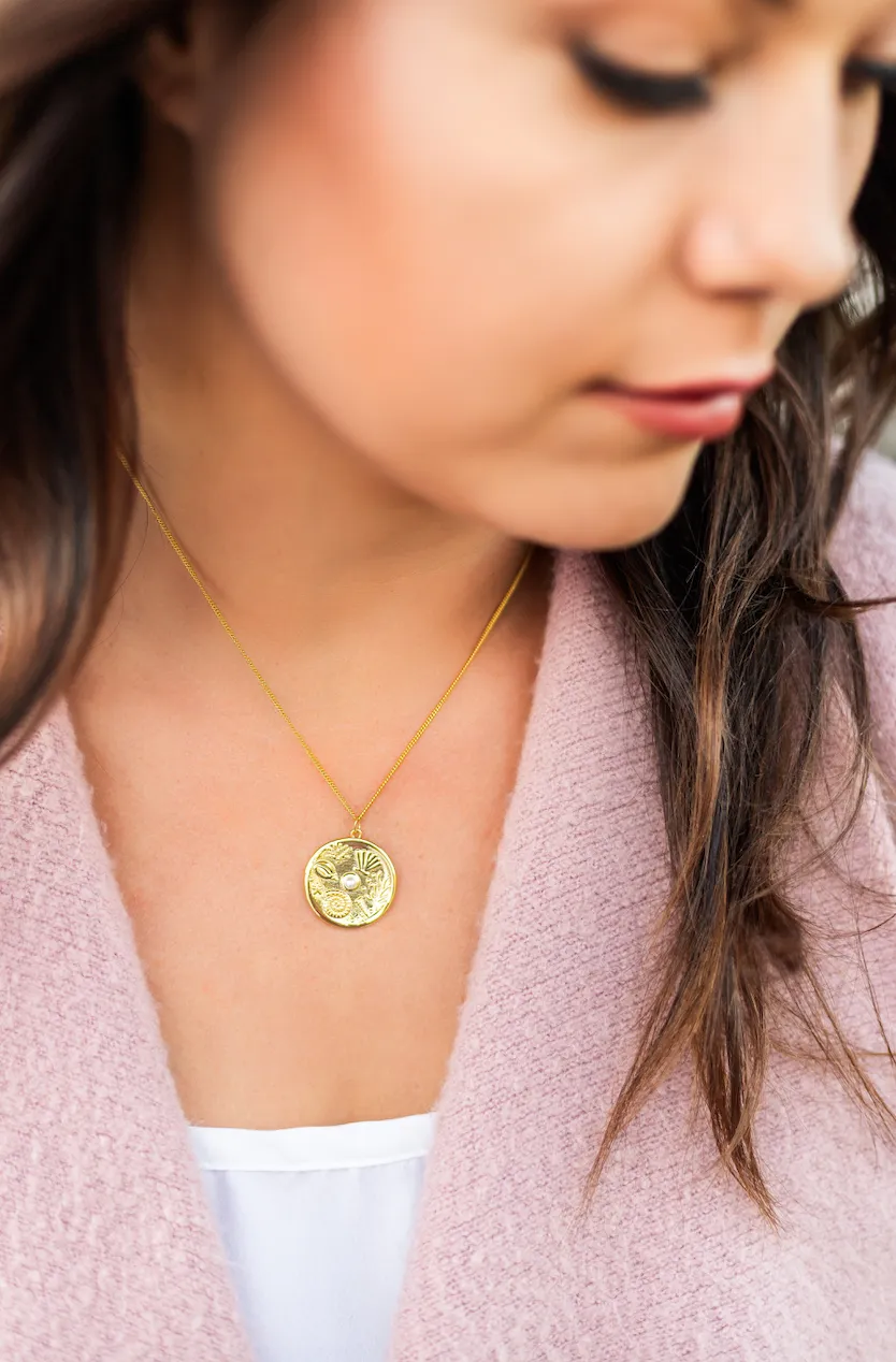 Boho Beach Coin and Starfish Necklace