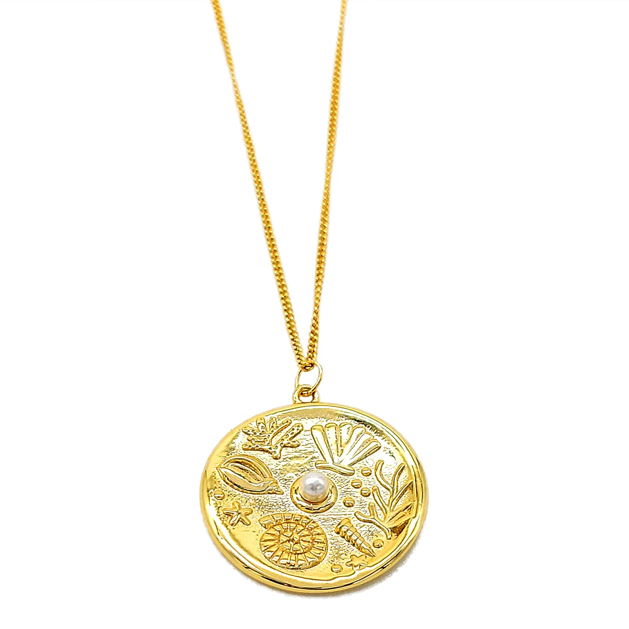 Boho Beach Coin and Starfish Necklace