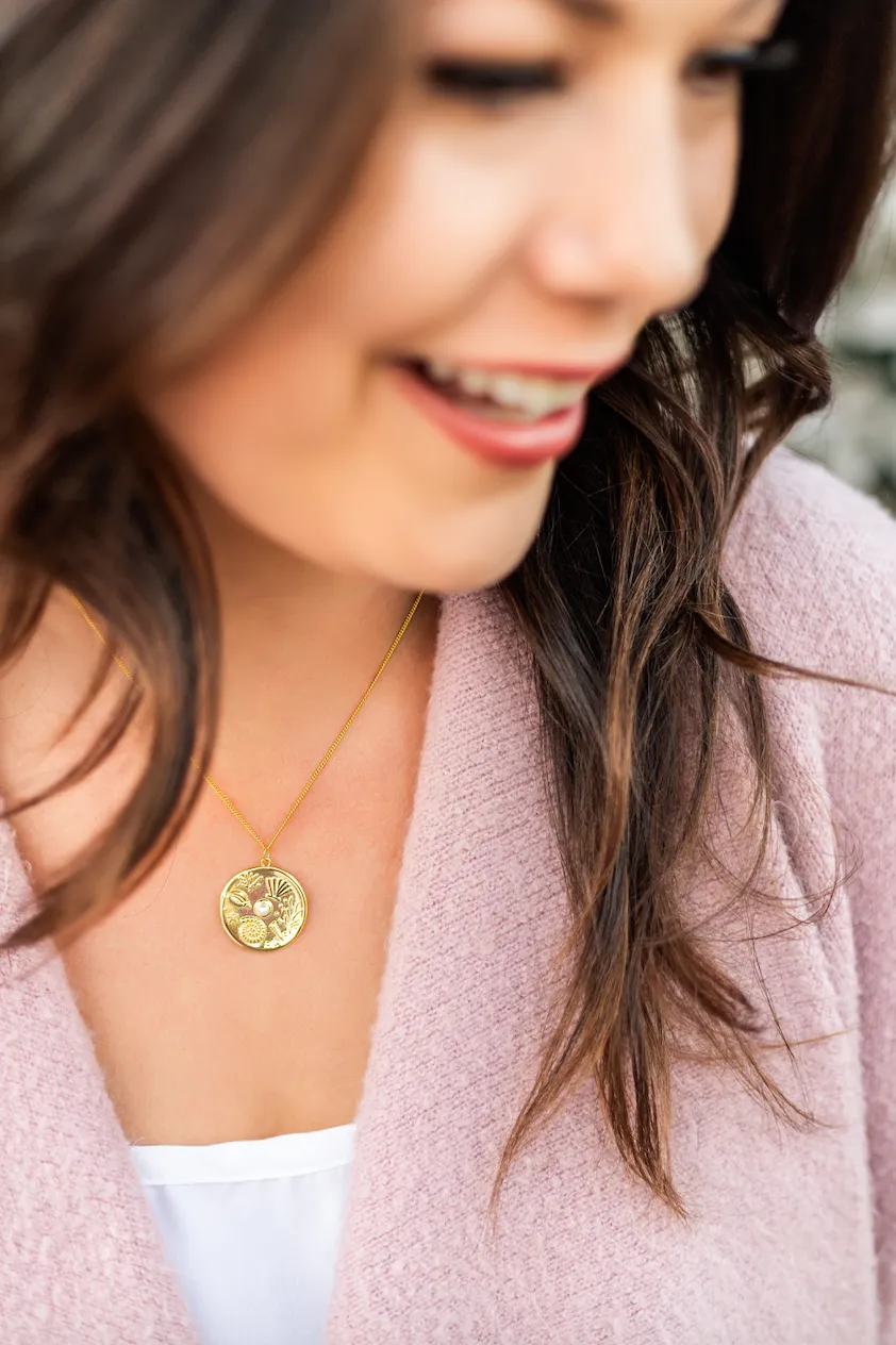 Boho Beach Coin and Starfish Necklace