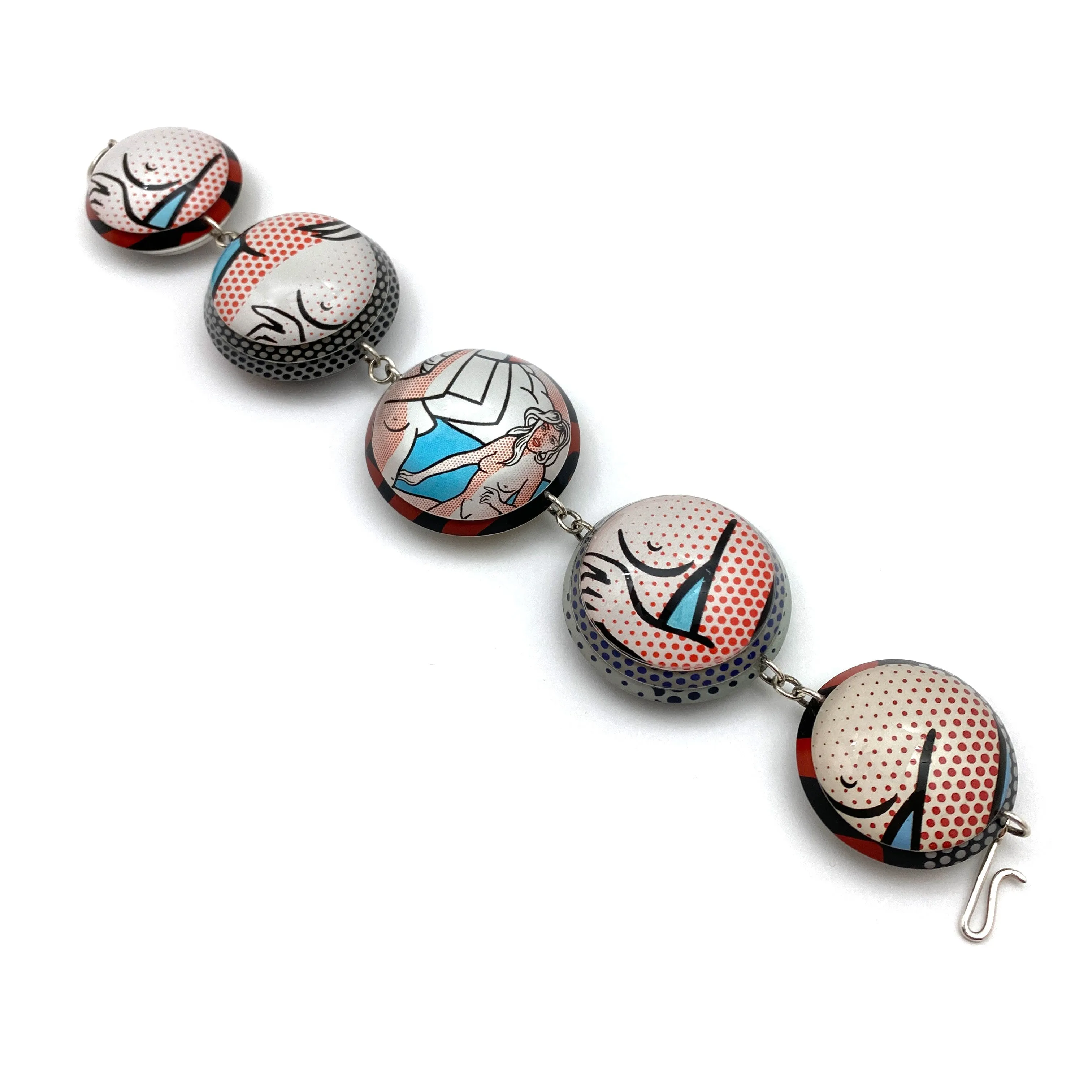 Boobie Trap Domed Link Bracelet