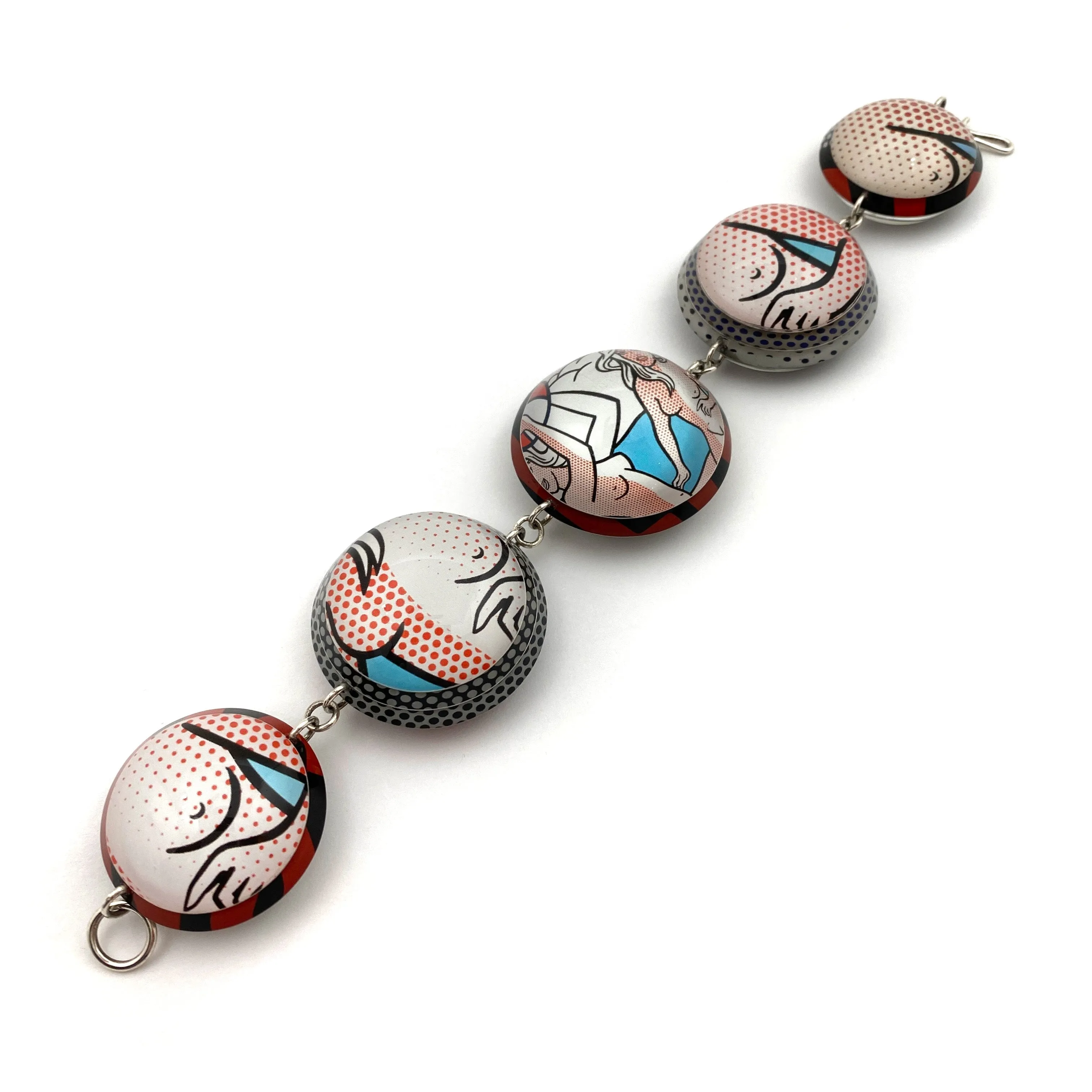 Boobie Trap Domed Link Bracelet