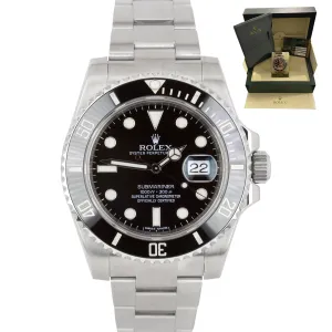 BOX PAPERS Rolex Submariner Date 116610 40mm Stainless Steel Black Ceramic Watch