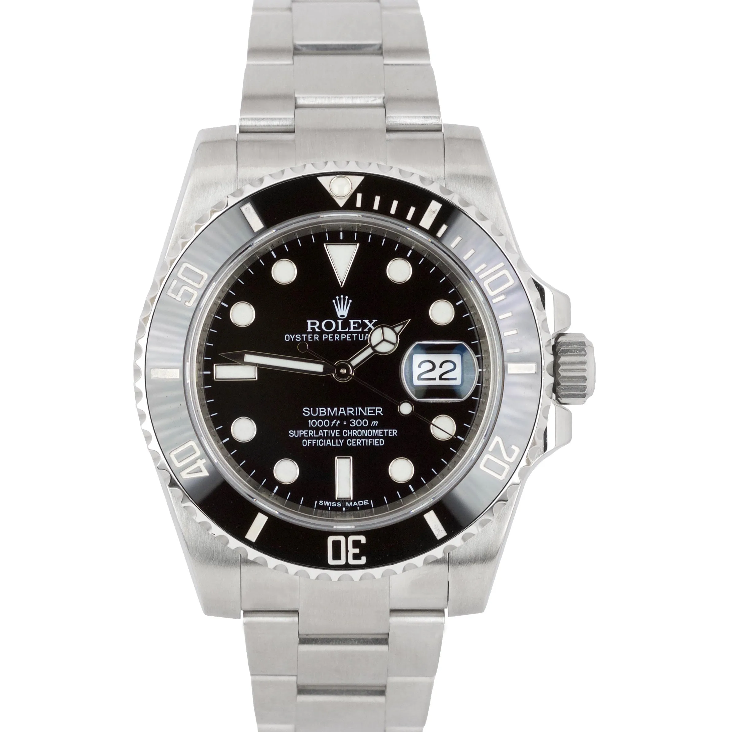BOX PAPERS Rolex Submariner Date 116610 40mm Stainless Steel Black Ceramic Watch