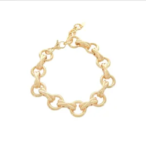 Brass YGP 8.5" Interlocking Chain Bracelet
