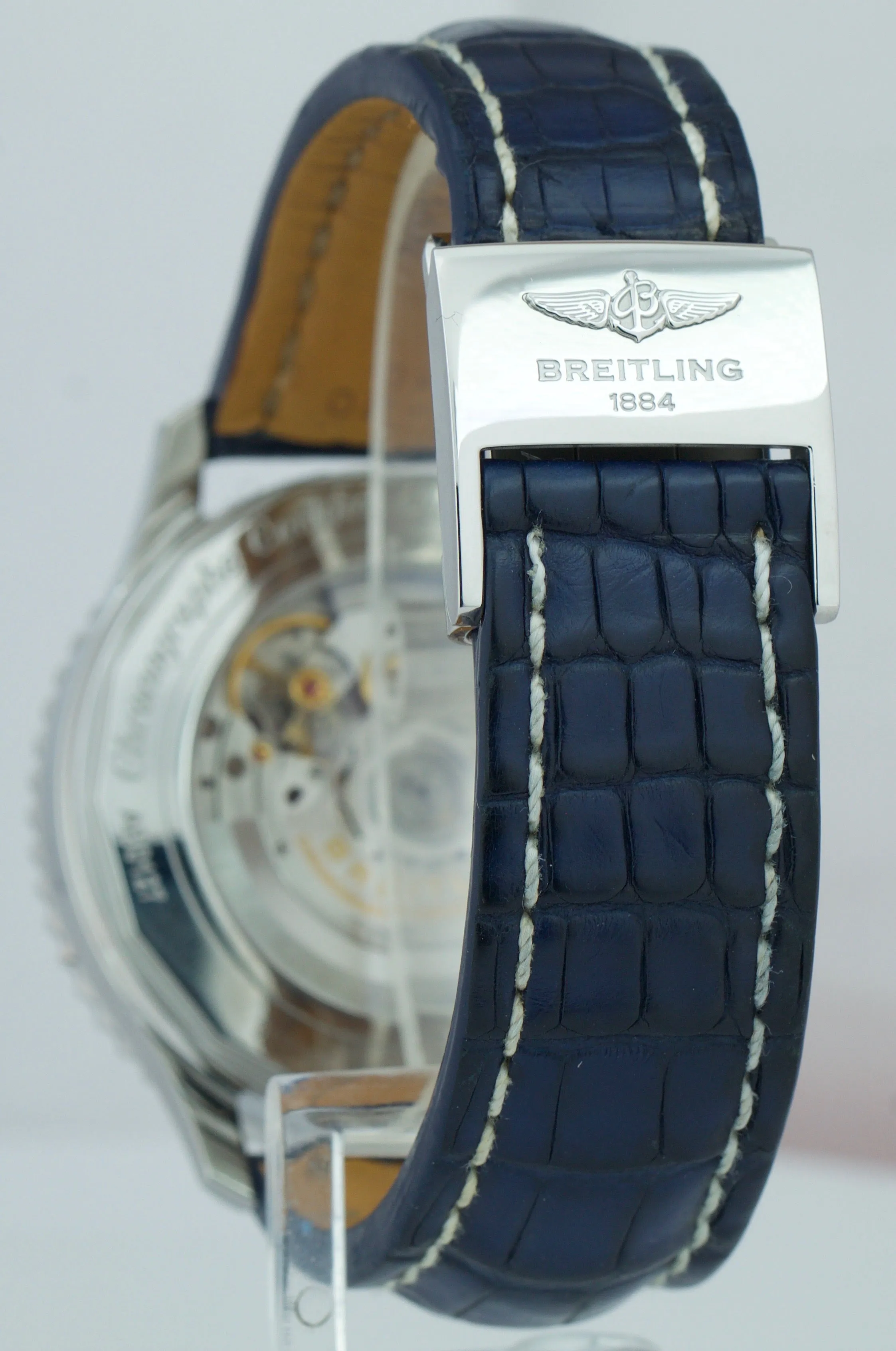 Breitling Navitimer 01 Aurora Blue 46mm AB0127 Chronograph Leather Watch