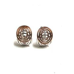 Breuning Sterling Silver Contemporary Hoop Earrings