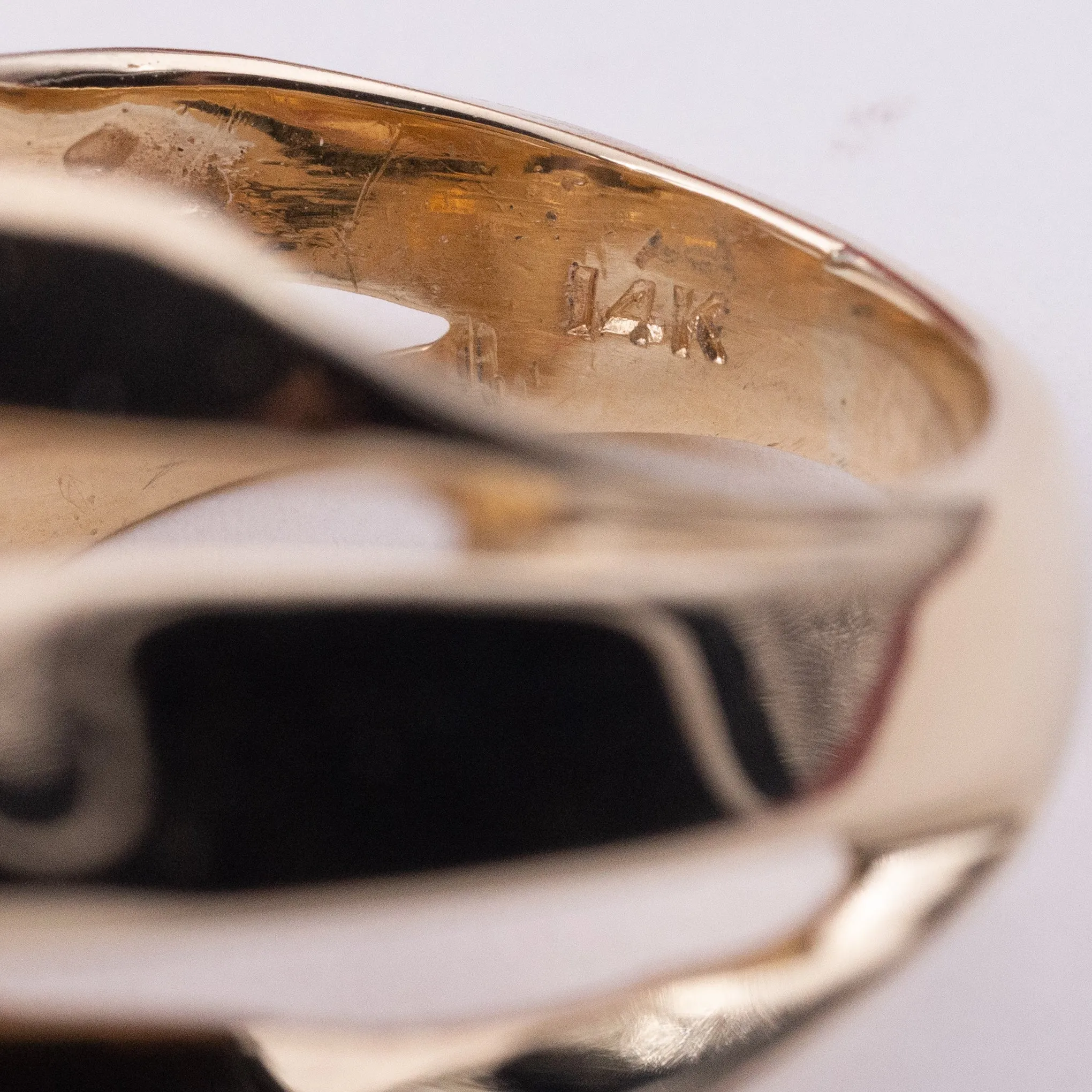 Brutalist Geometric Ring C. 1970s