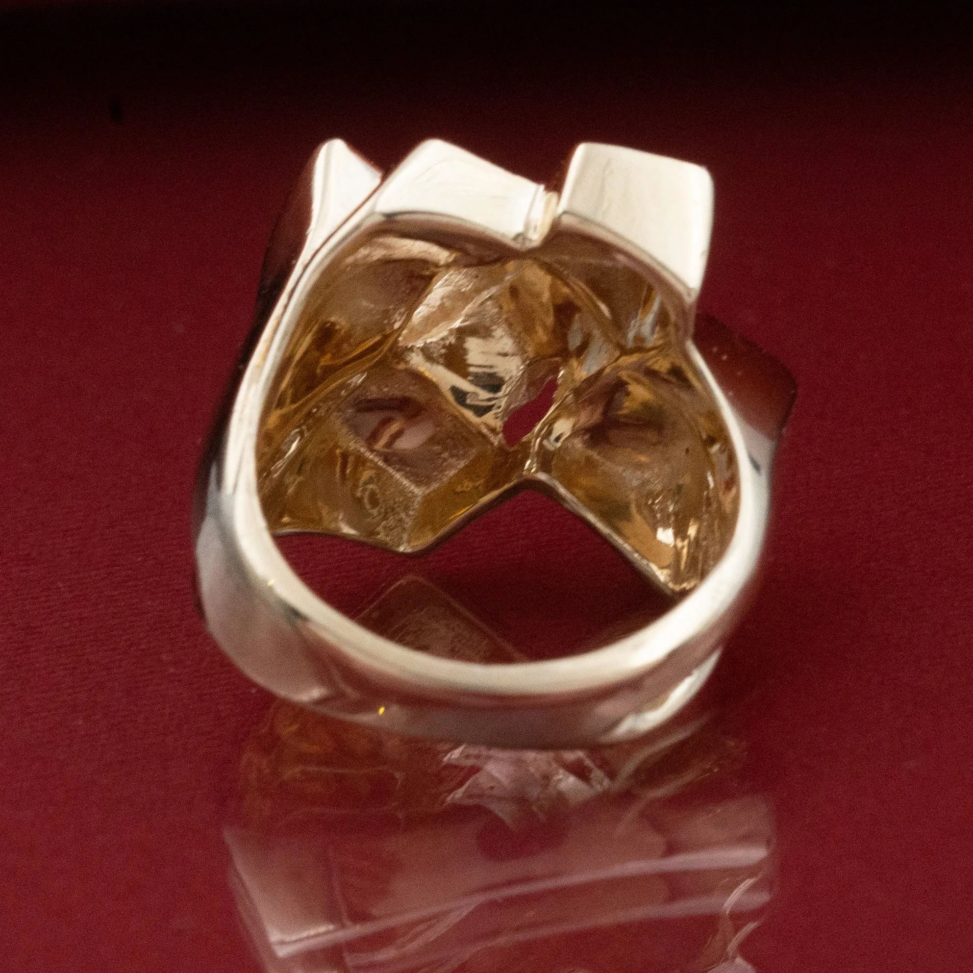 Brutalist Geometric Ring C. 1970s