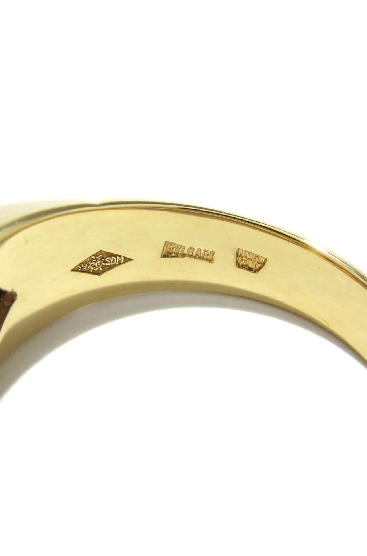Bulgari Tronchetto Diamond Gold Band Ring