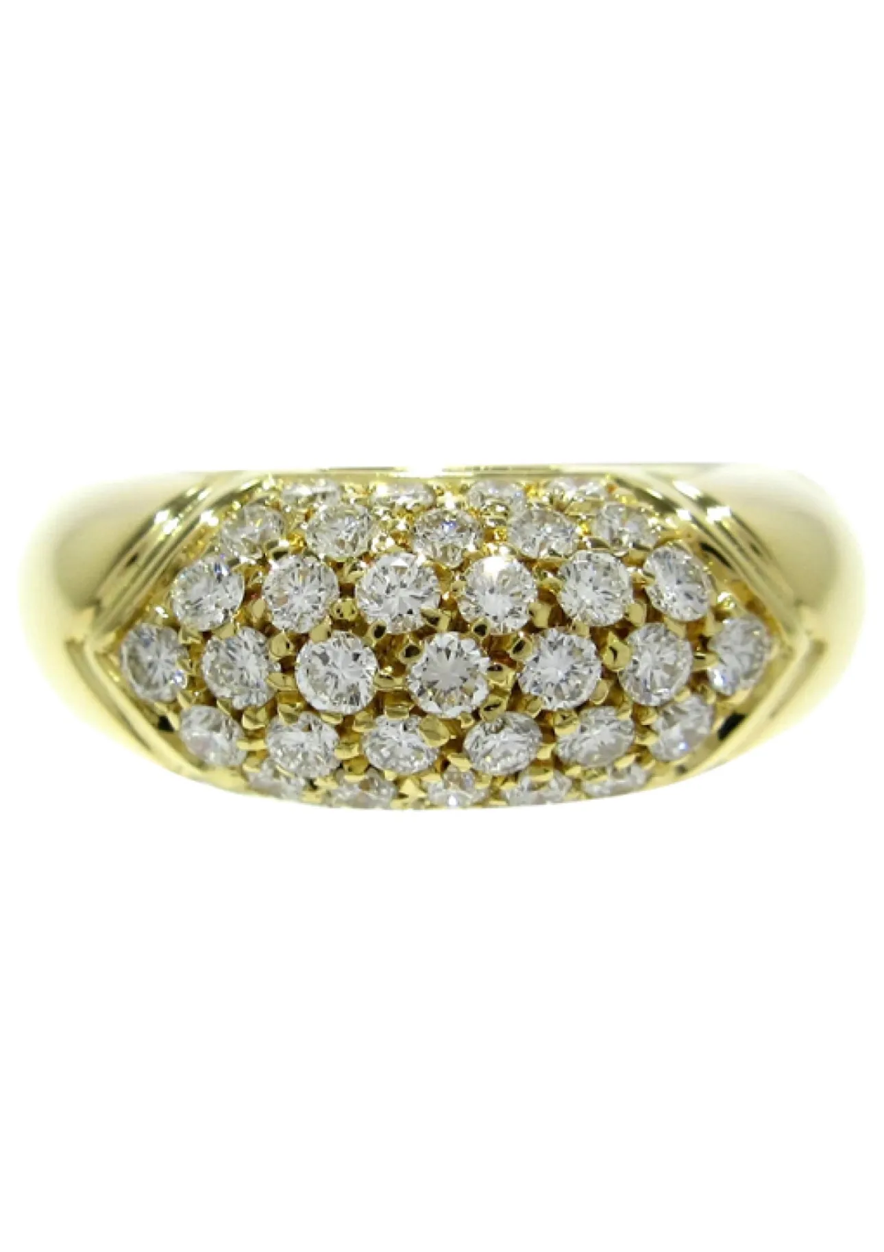 Bulgari Tronchetto Diamond Gold Band Ring