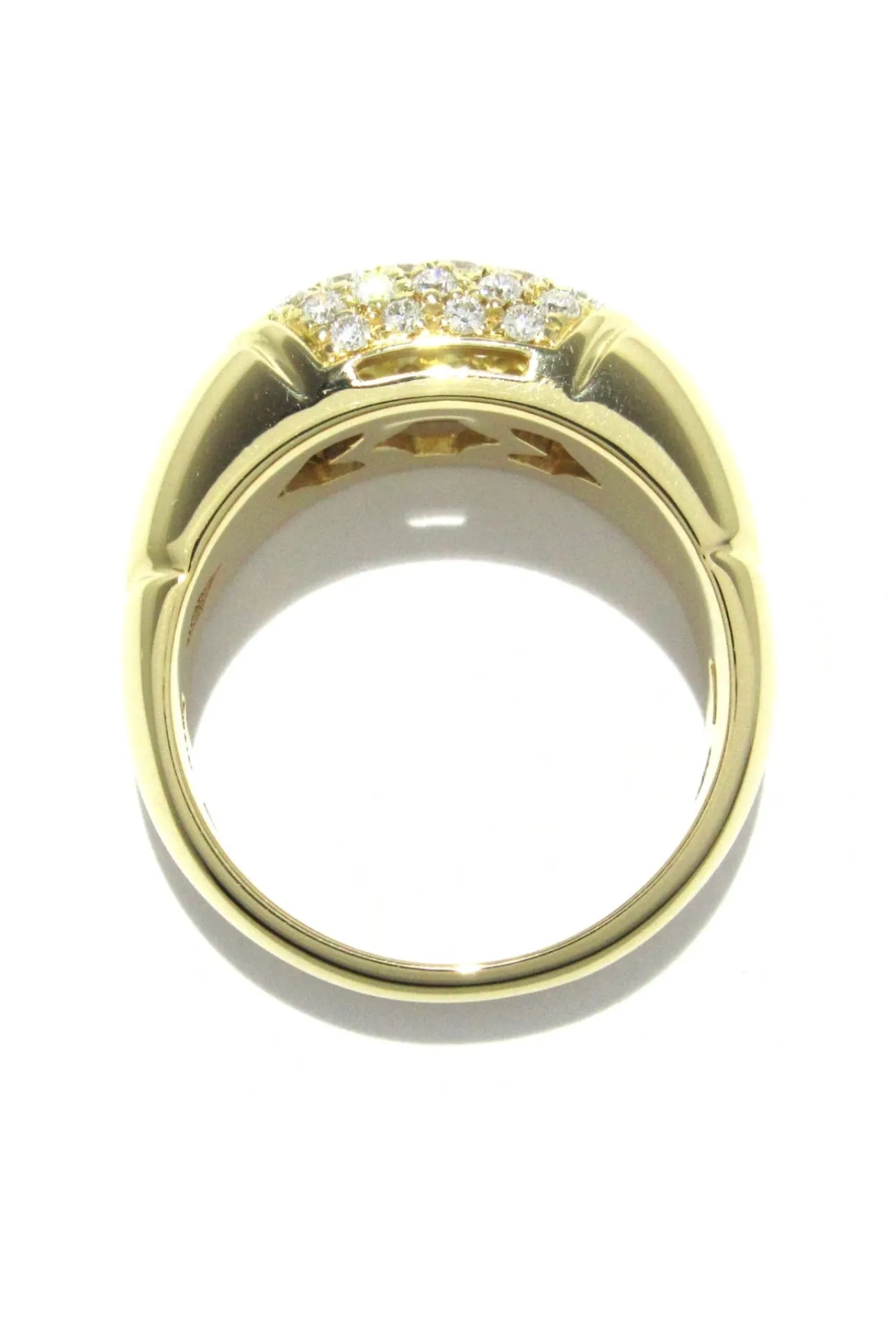 Bulgari Tronchetto Diamond Gold Band Ring