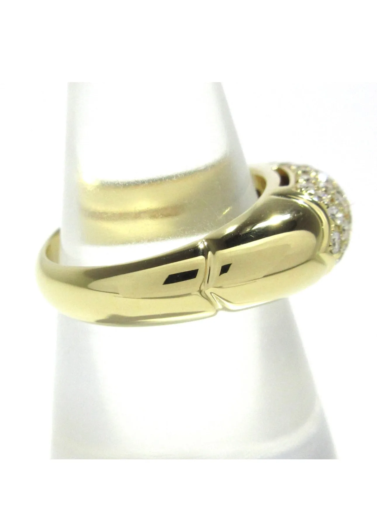 Bulgari Tronchetto Diamond Gold Band Ring