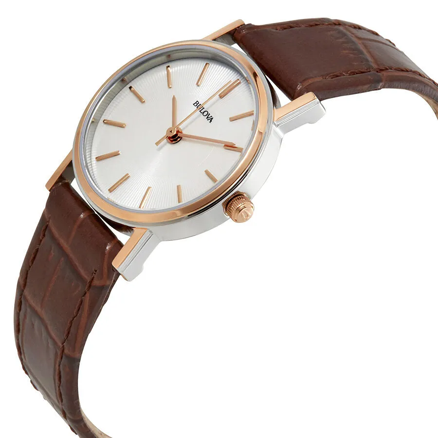 Bulova Strap Series White Dial Ladies Watch 98V31