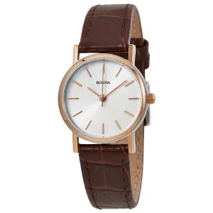Bulova Strap Series White Dial Ladies Watch 98V31