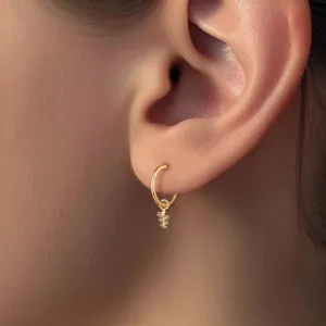Caduceus Huggie Hoops
