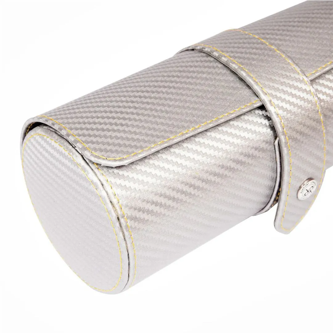Carbon 3 Watch Roll - Silver