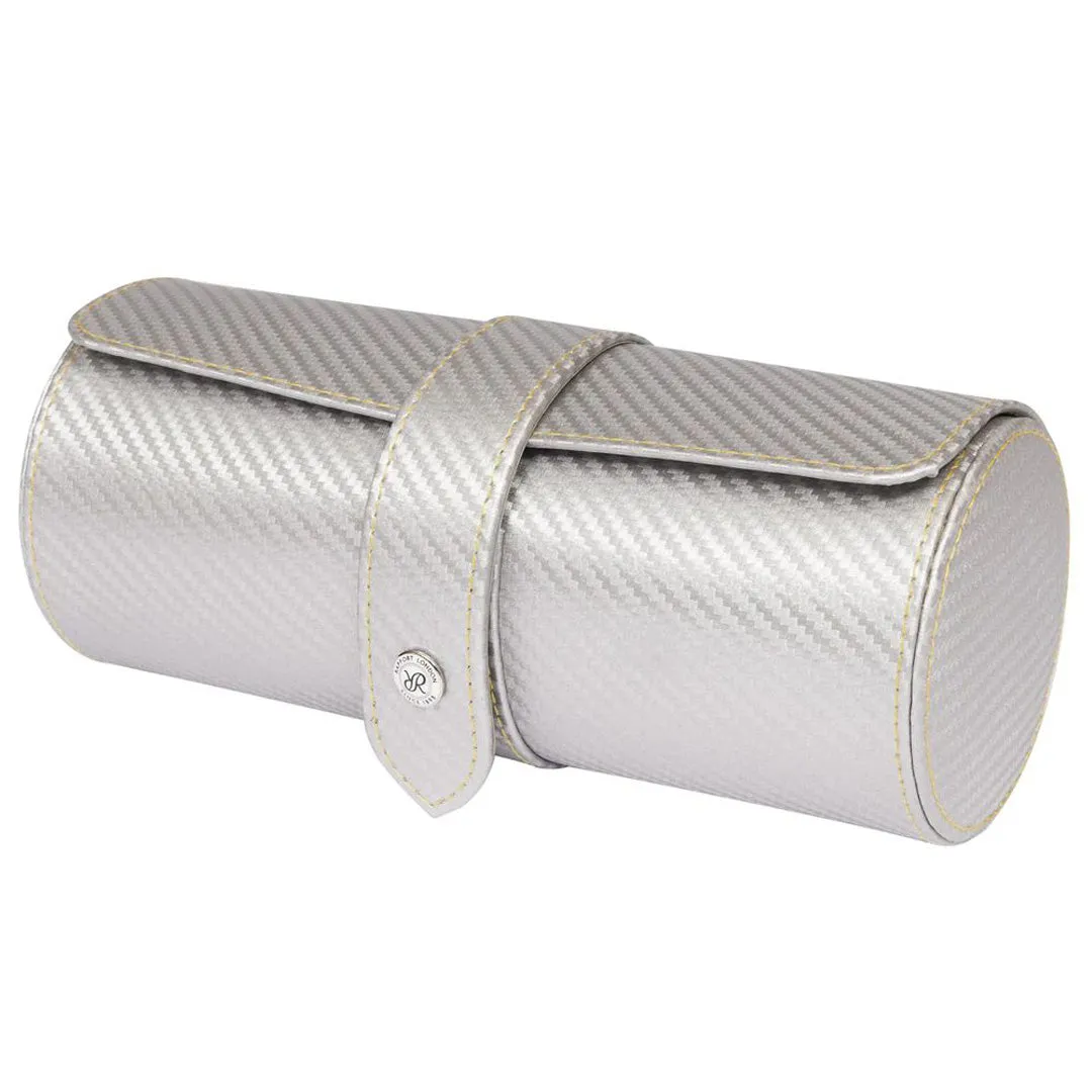 Carbon 3 Watch Roll - Silver