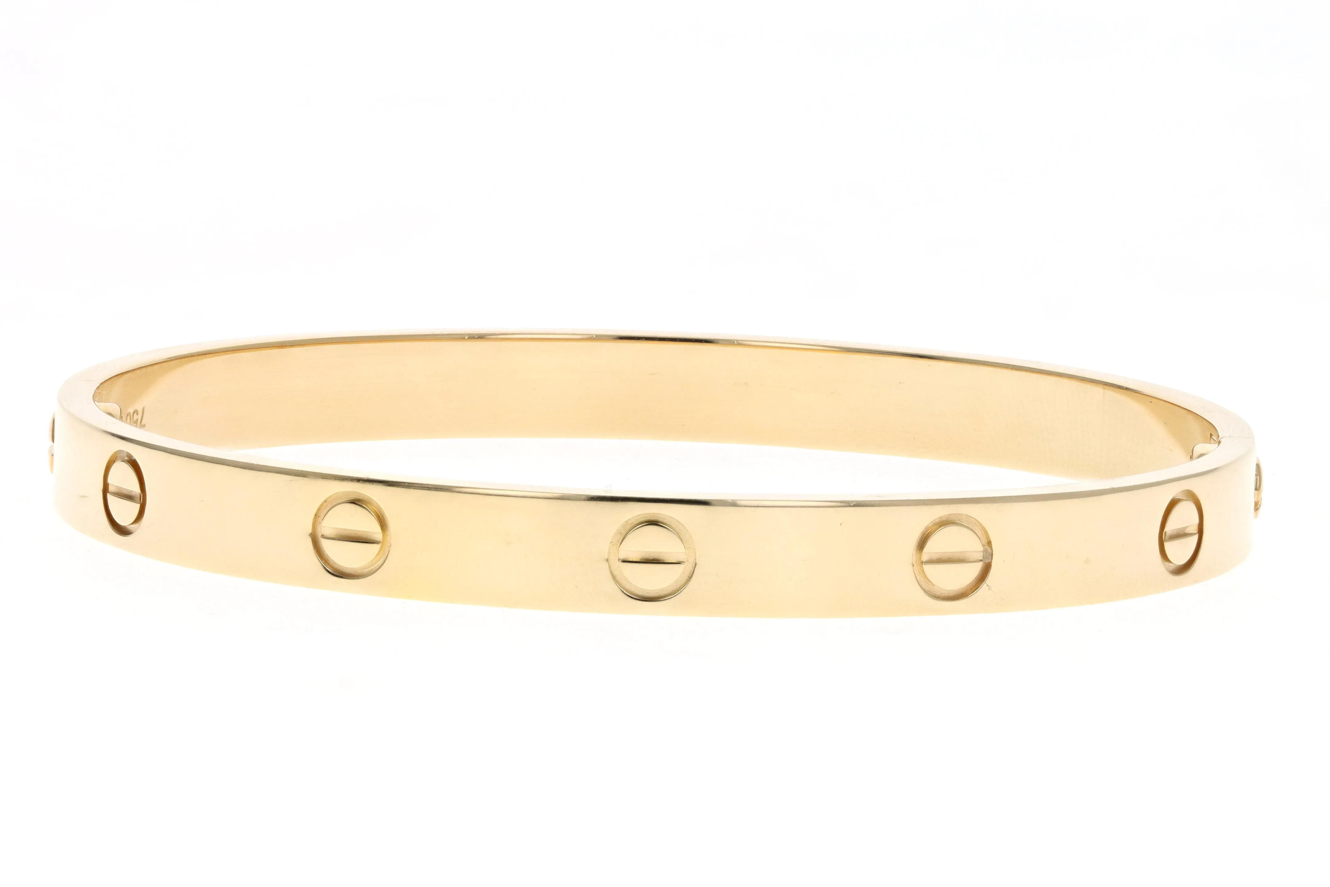 Cartier 18K Yellow Gold Love Bracelet Size 18