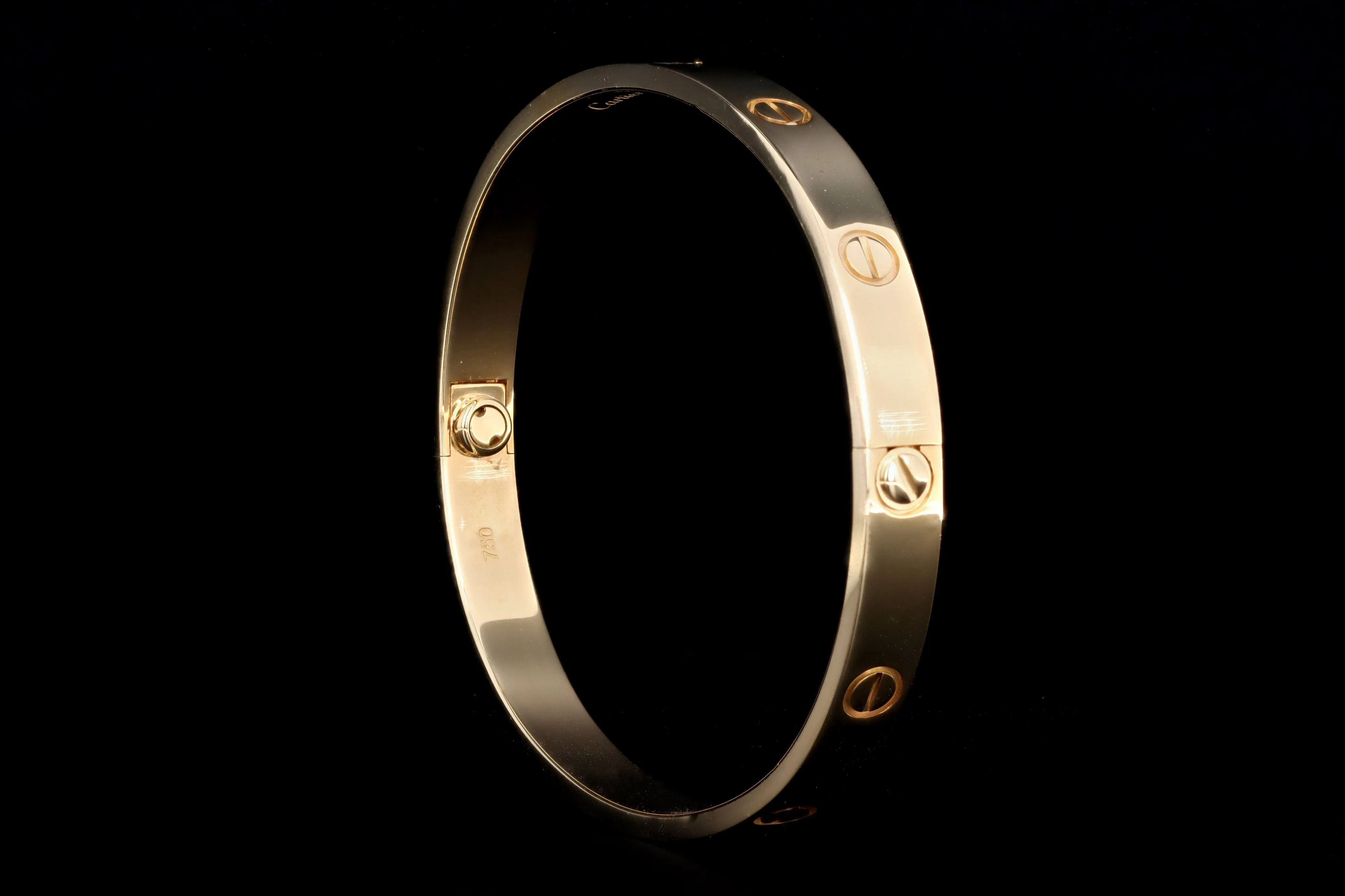 Cartier 18K Yellow Gold Love Bracelet Size 18