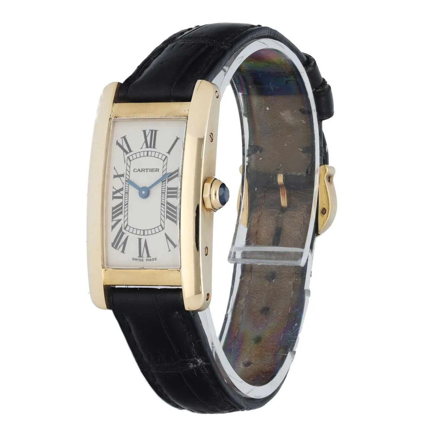 Cartier Tank Americaine 1710 18K Yellow Gold Ladies Watch