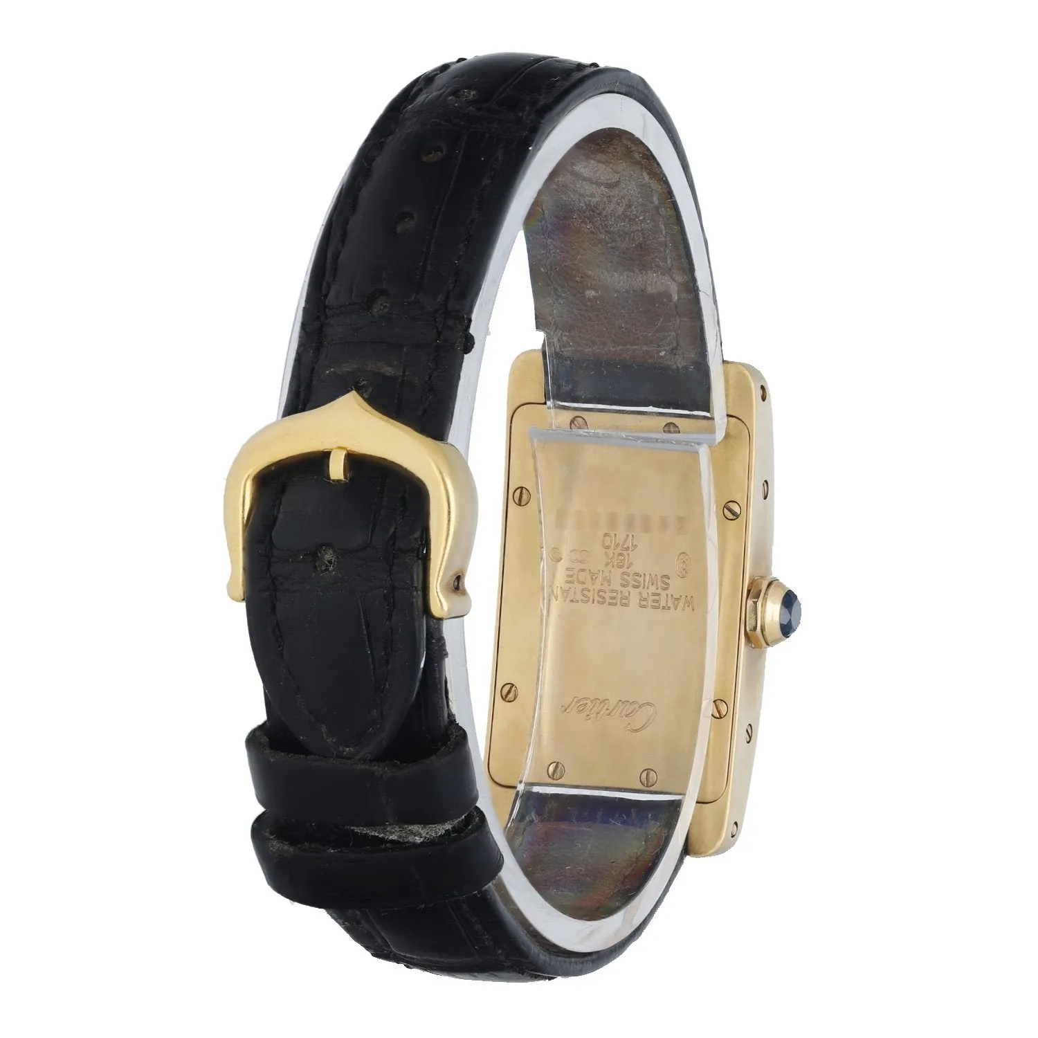 Cartier Tank Americaine 1710 18K Yellow Gold Ladies Watch