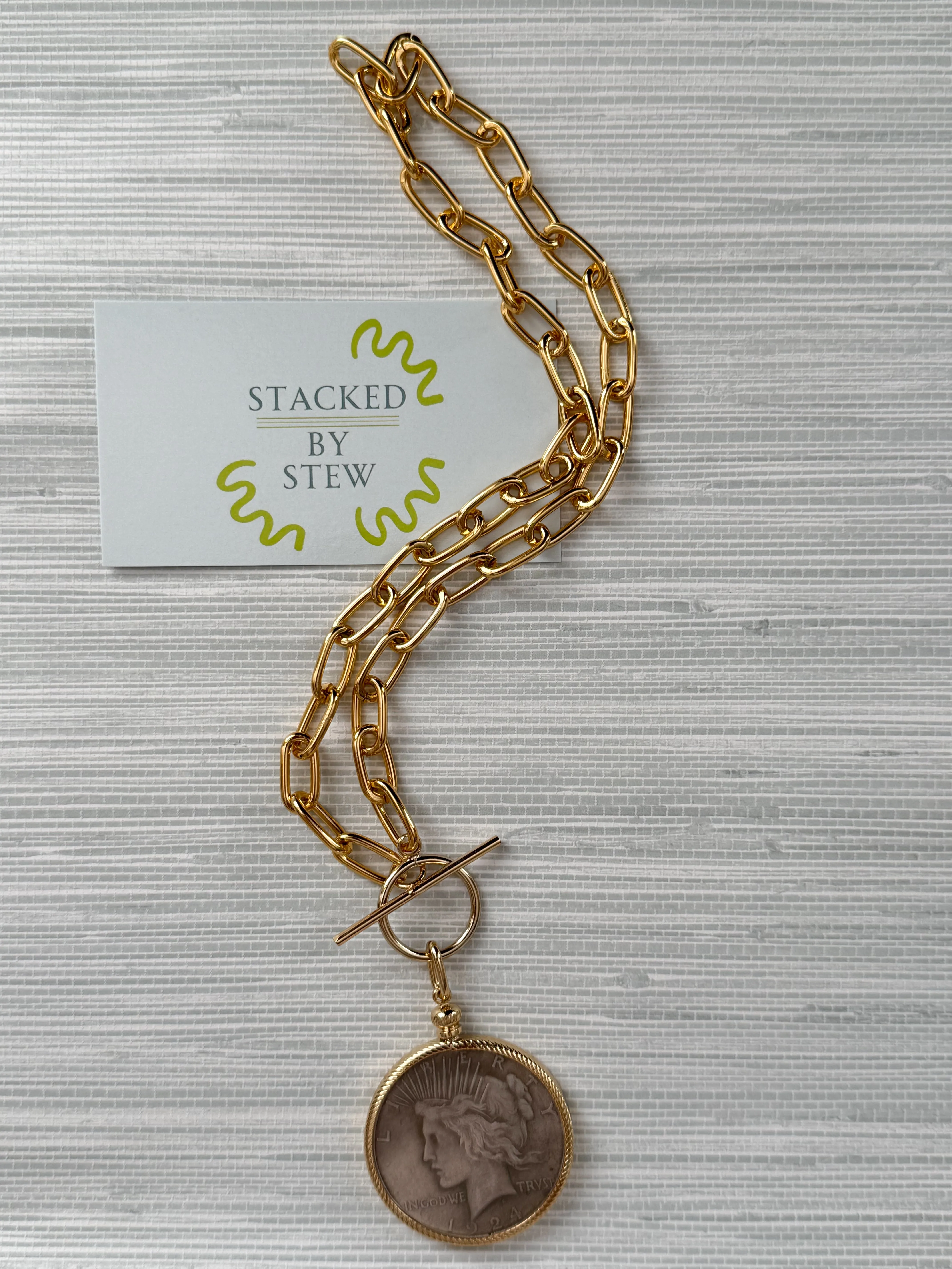 Catherine Patriotic Coin Necklace