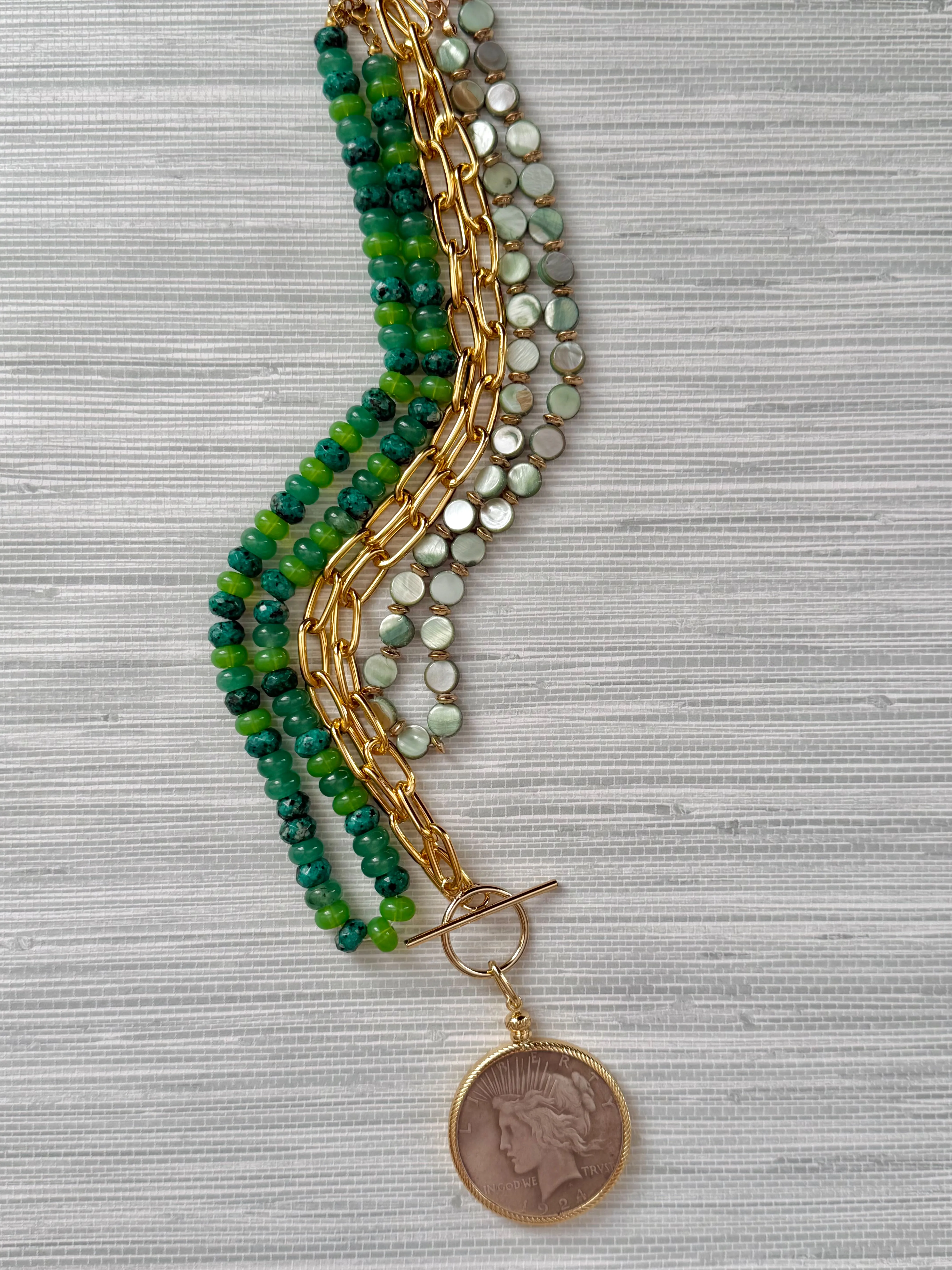 Catherine Patriotic Coin Necklace
