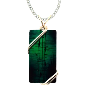 Cattails Necklace, 1.5" pendant with silver-plated wiring, Item# 4729X