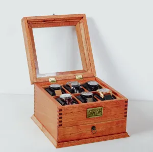 Cedar Watch Box for 6 Watches with Drawer