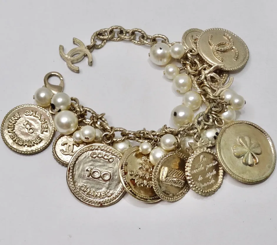 Chanel Cambon CC Logo Charm Bracelet