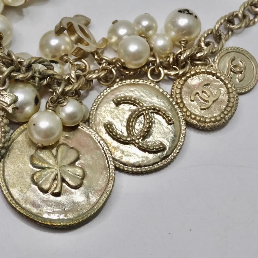 Chanel Cambon CC Logo Charm Bracelet